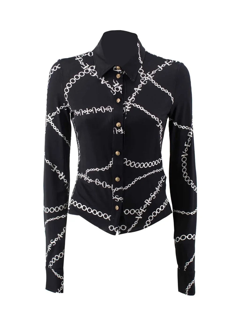 Chain Print Long Sleeve Shirt