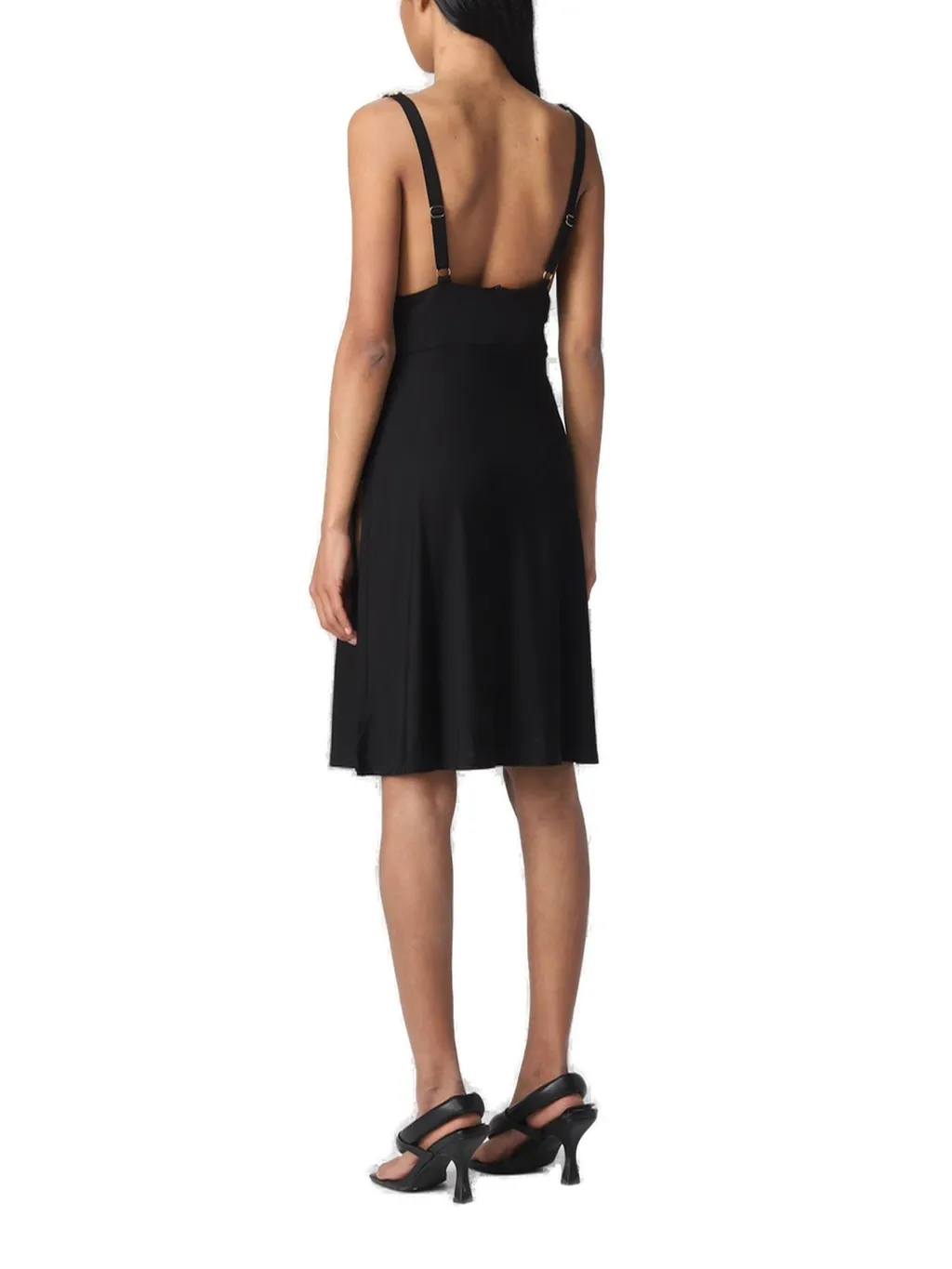 V-Neck Mini Dress With Baroque Print