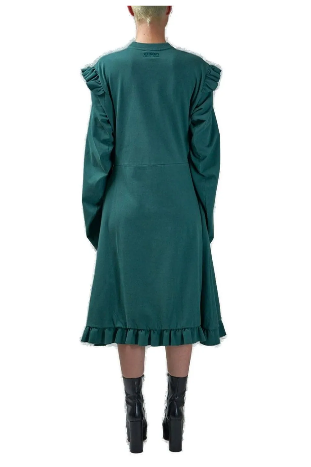 Ruffled Sweatshirt Dress