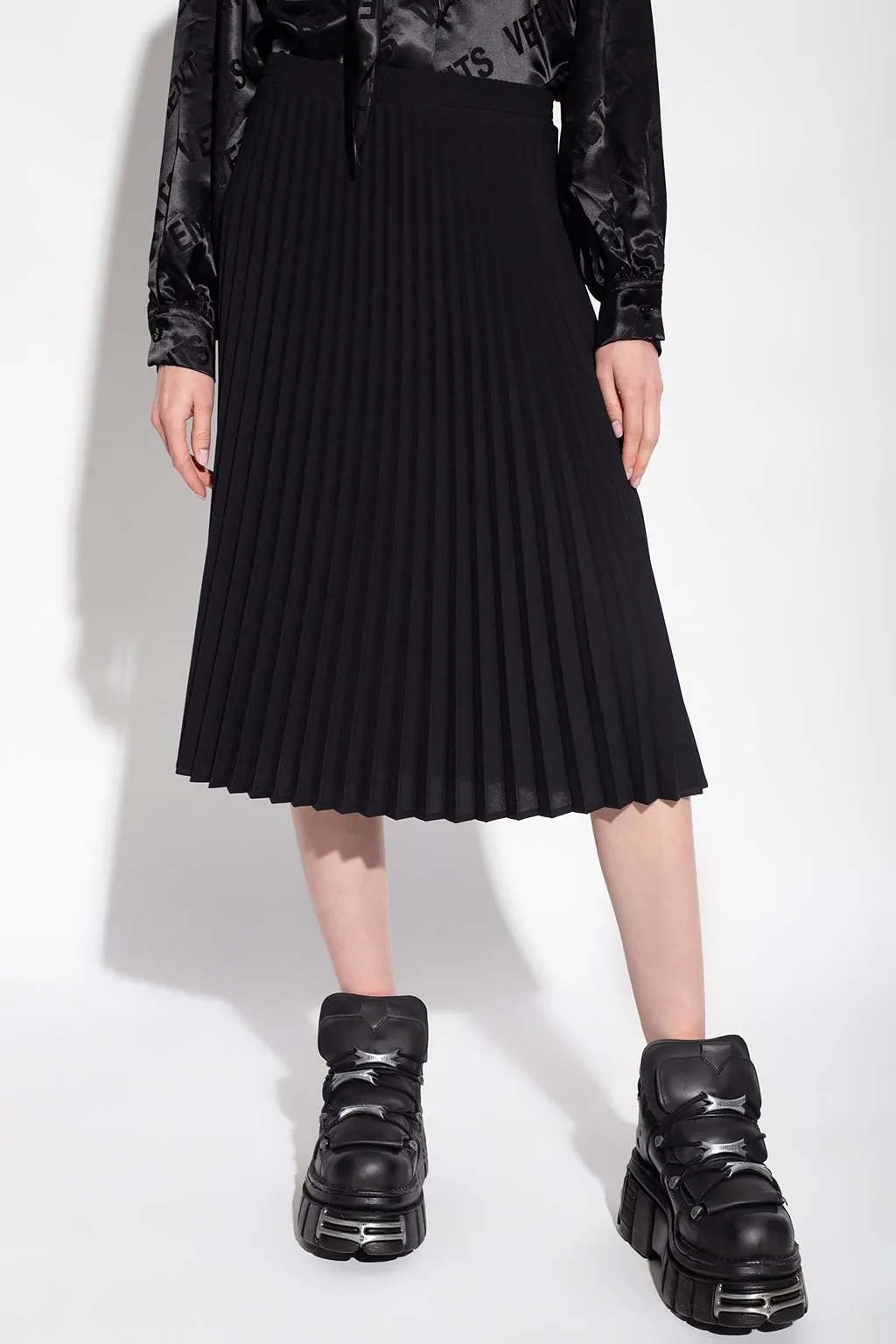 Pleated Midi Skirt