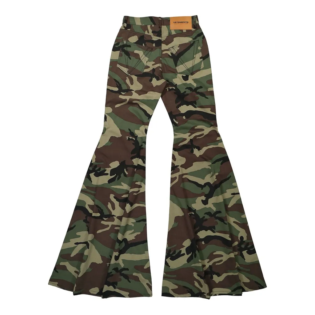 Flared Camouflage Pants