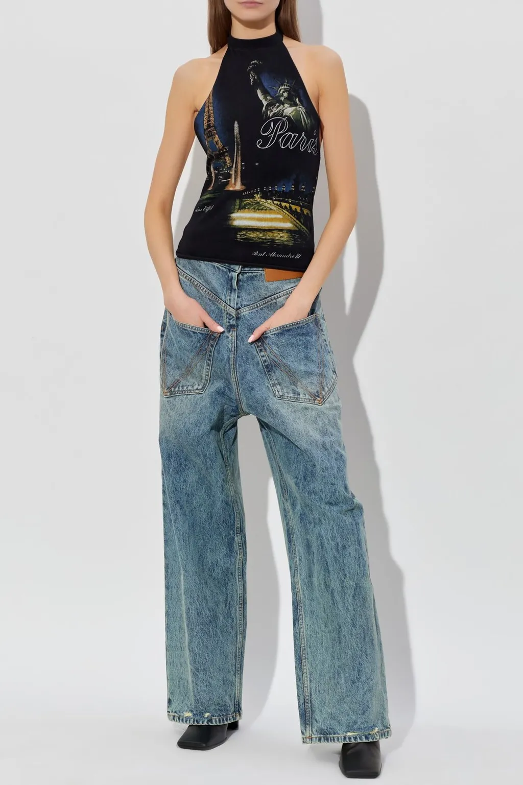 Paris Graphic Halter Top