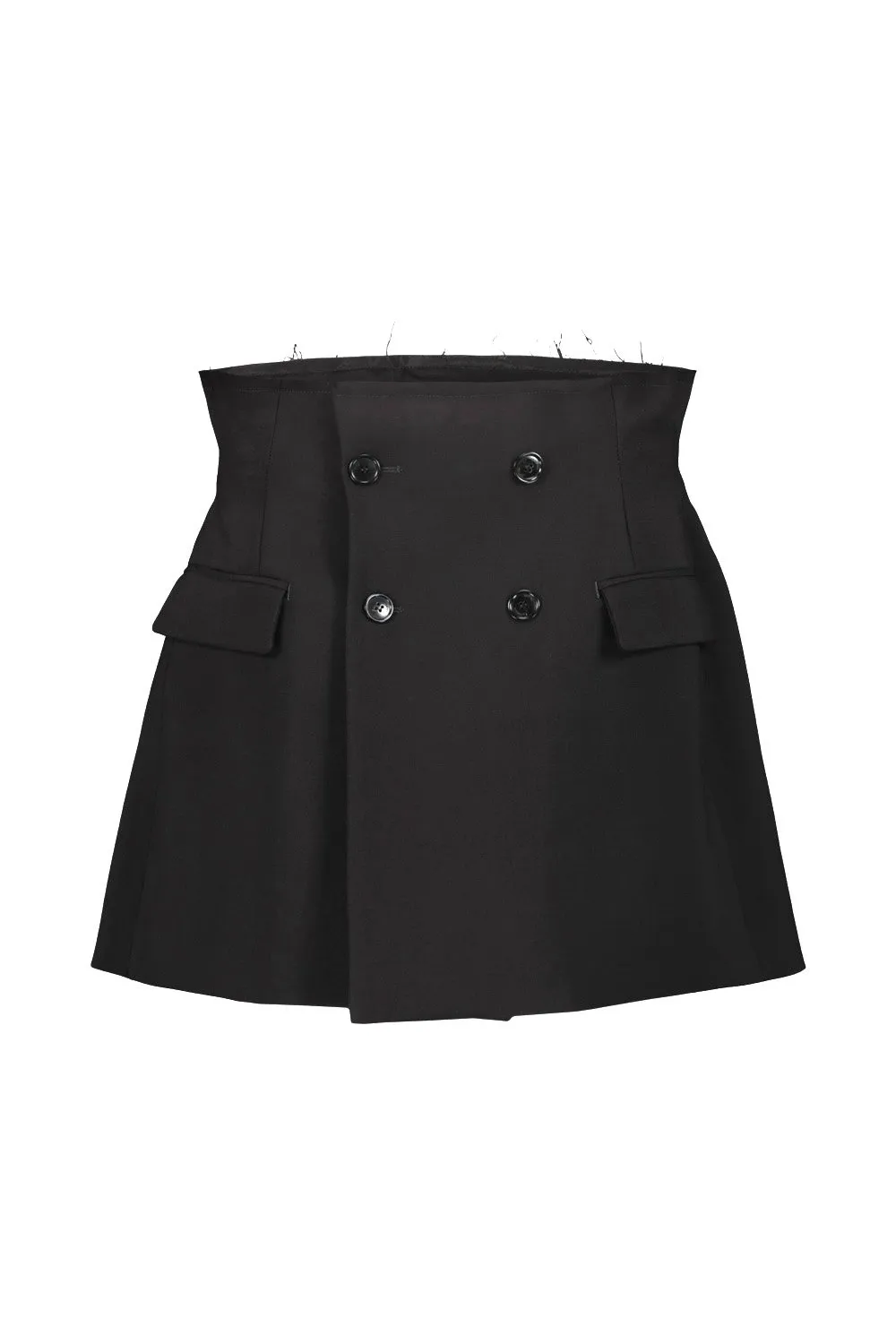 Double-Breasted Mini Skirt