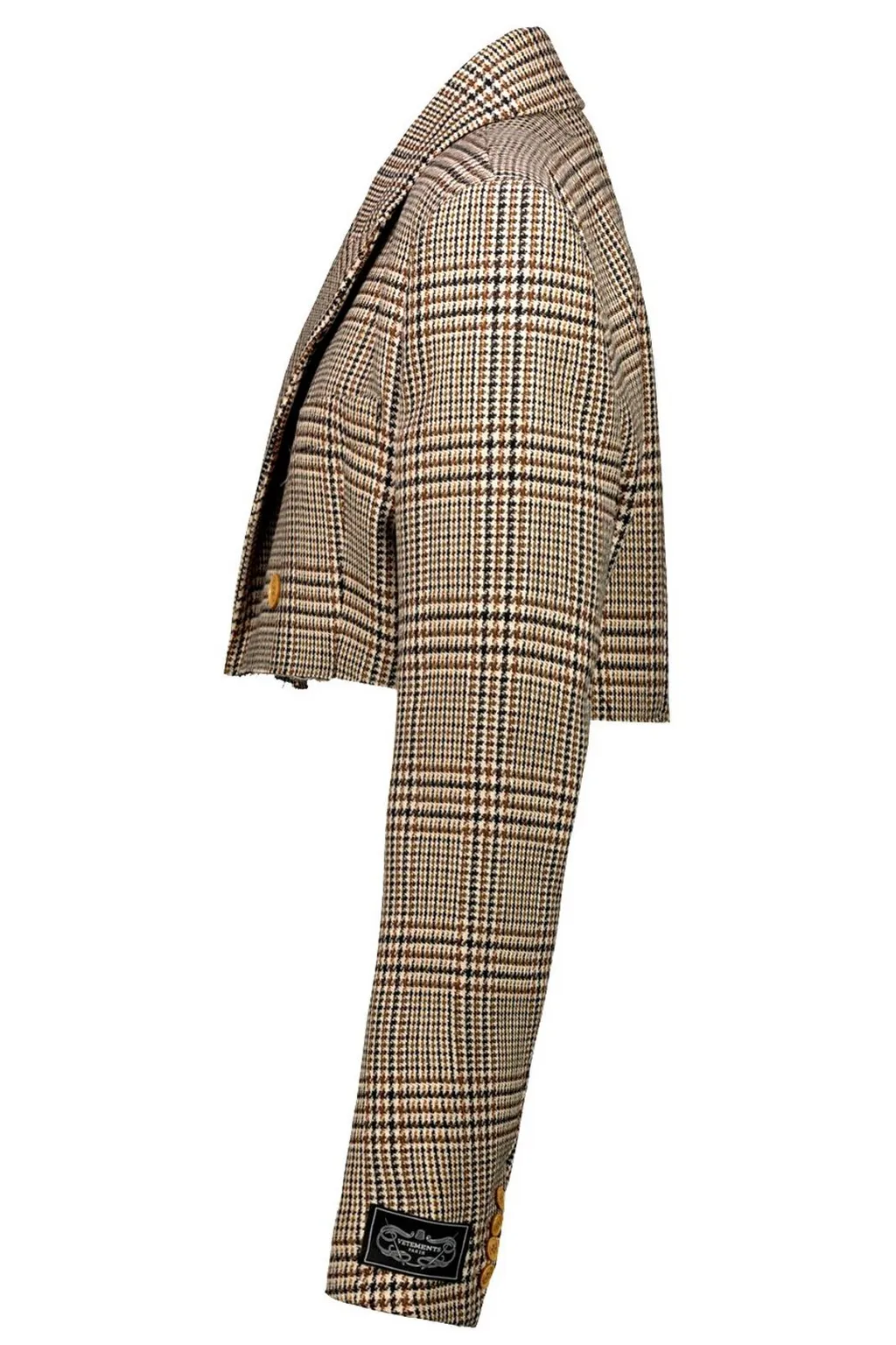 Cropped Plaid Blazer