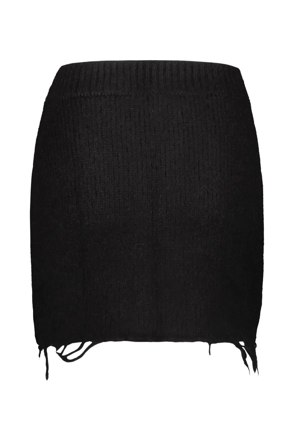 Embellished Knit Mini Skirt