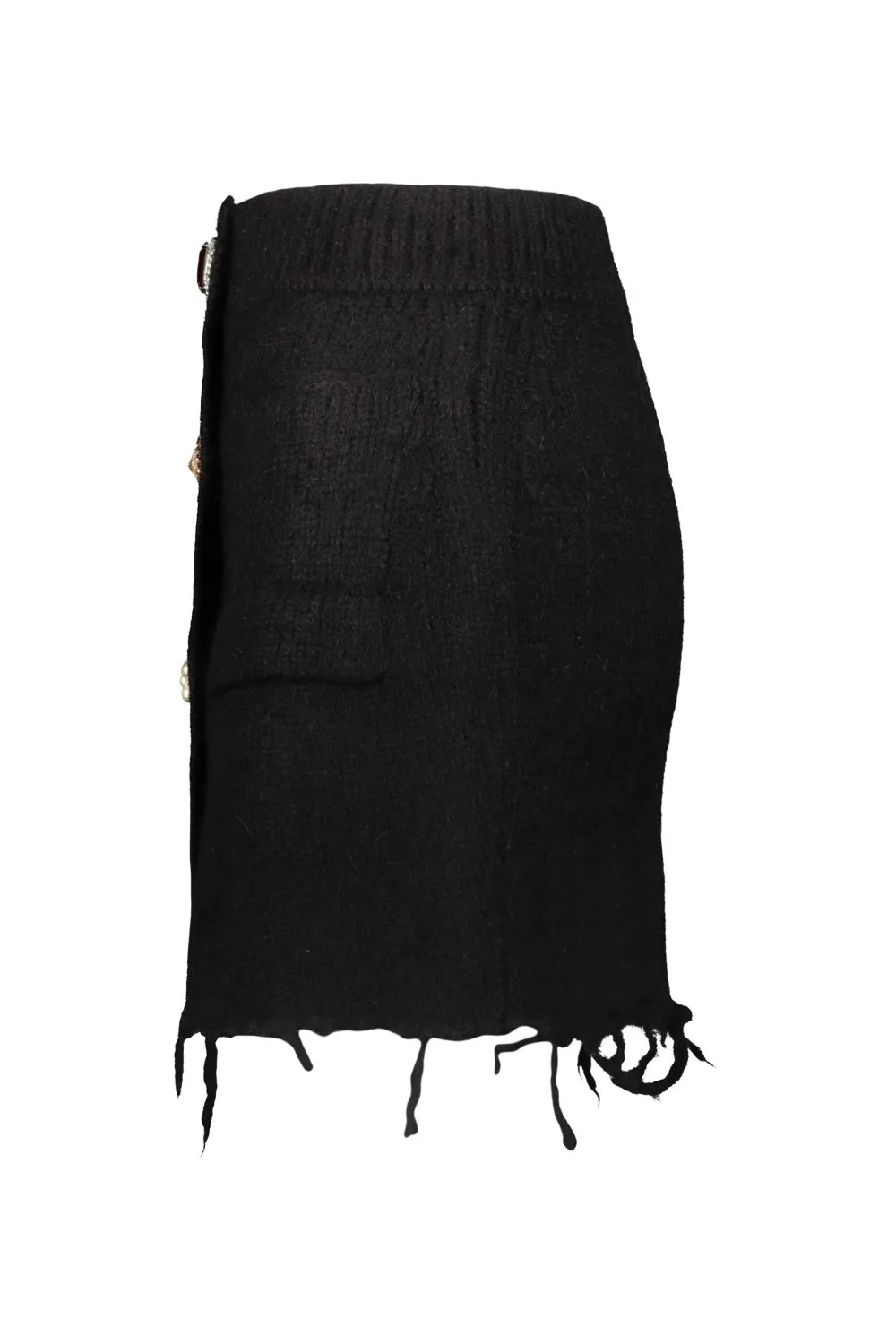 Embellished Knit Mini Skirt