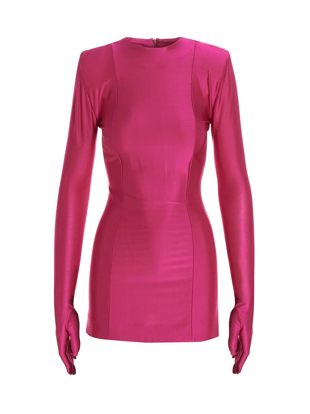 Long Sleeve Mini Dress With Integrated Gloves