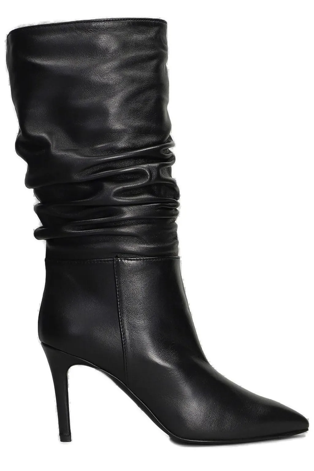 Ruched Knee-High Boots