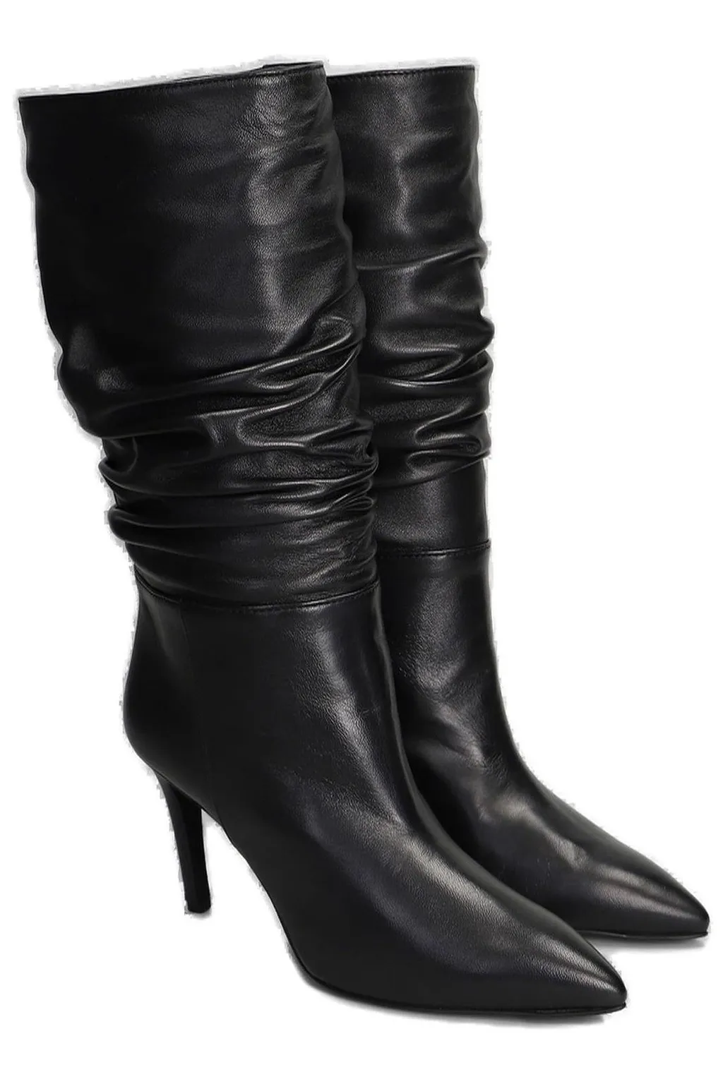 Ruched Knee-High Boots