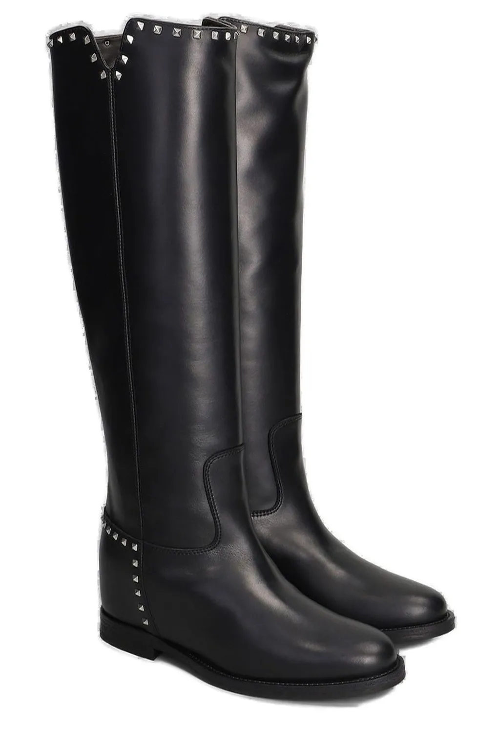 Tall Studded Leather Boots