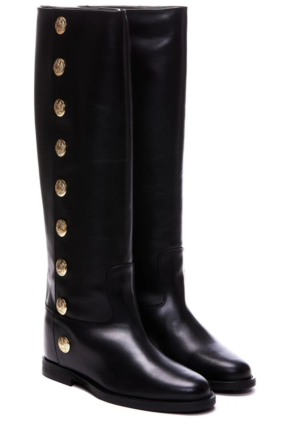 Tall Boots With Gold Buttons
