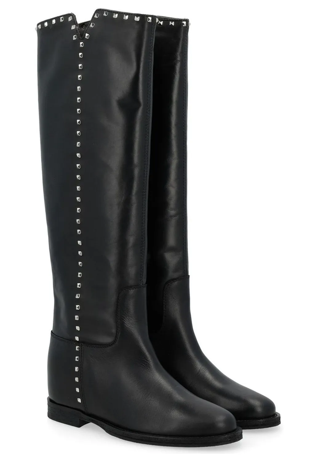 Tall Studded Leather Boots