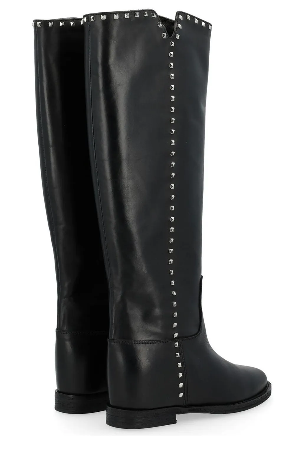 Tall Studded Leather Boots