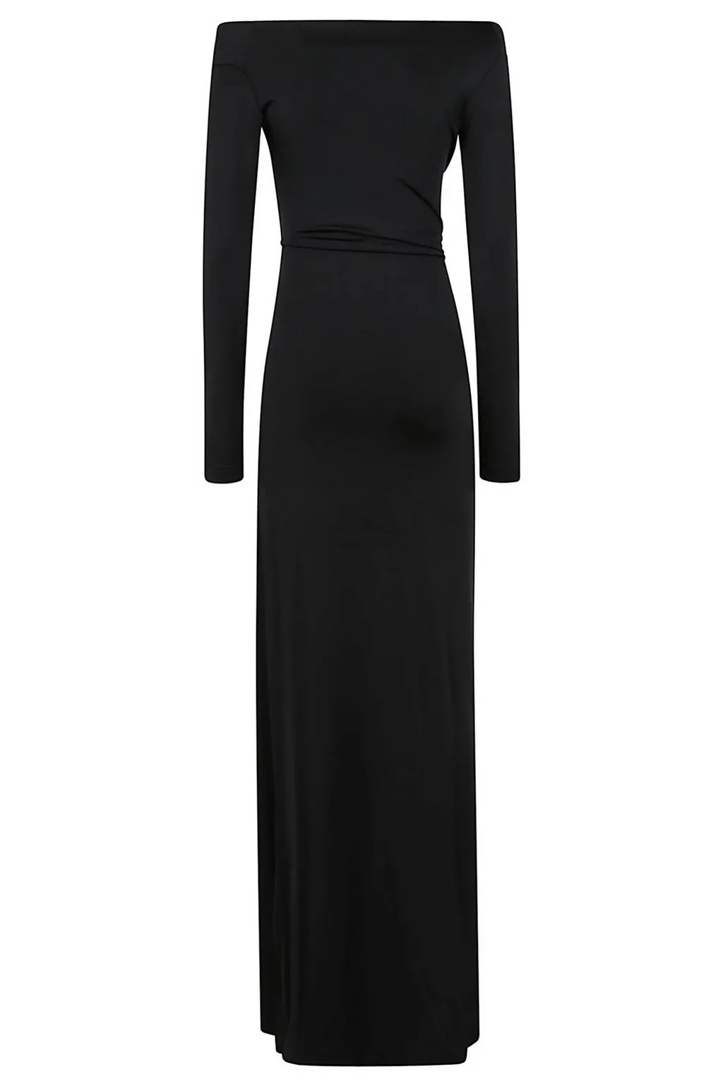 Off-The-Shoulder Draped Maxi Dress