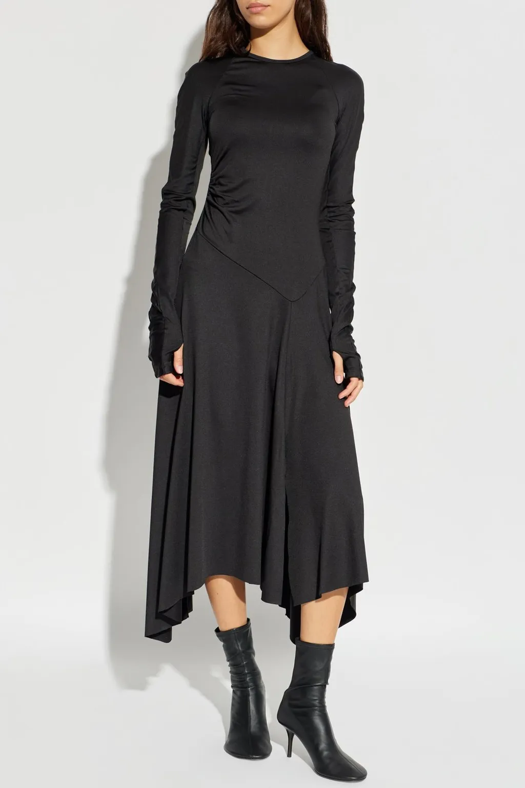 Asymmetric Ruched Dress