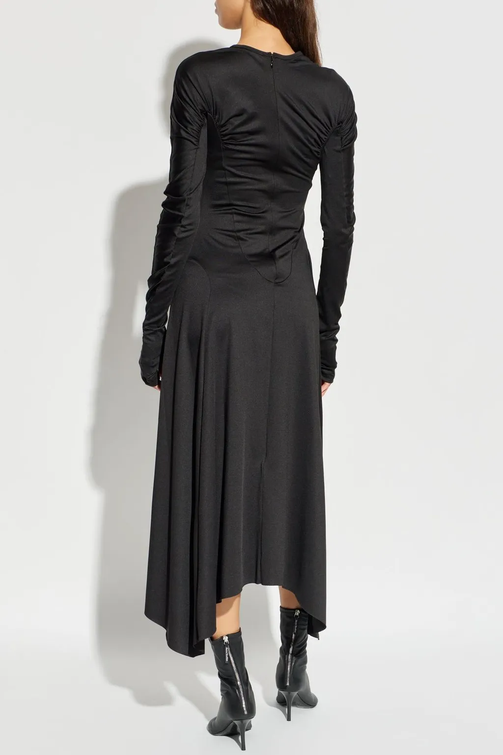 Asymmetric Ruched Dress