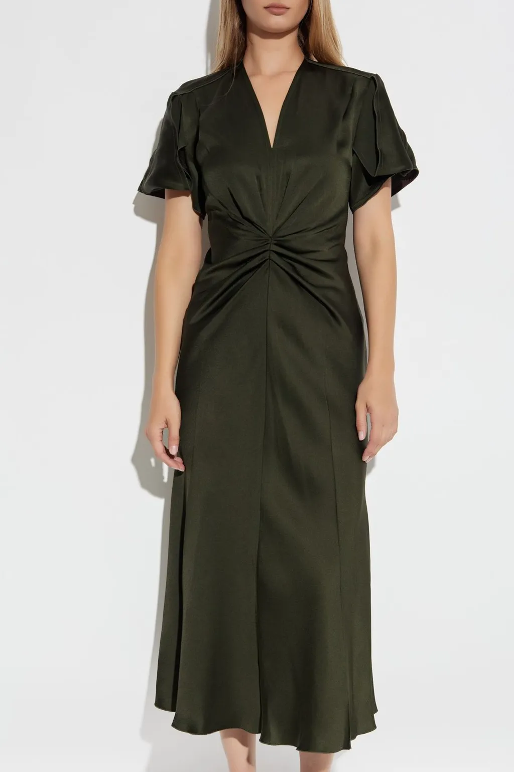 Twisted V-Neck Maxi Dress
