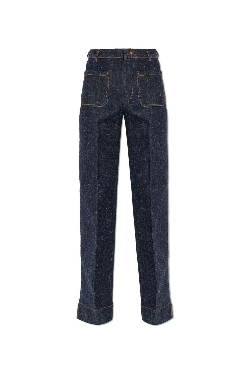 High-Waisted Flared Jeans