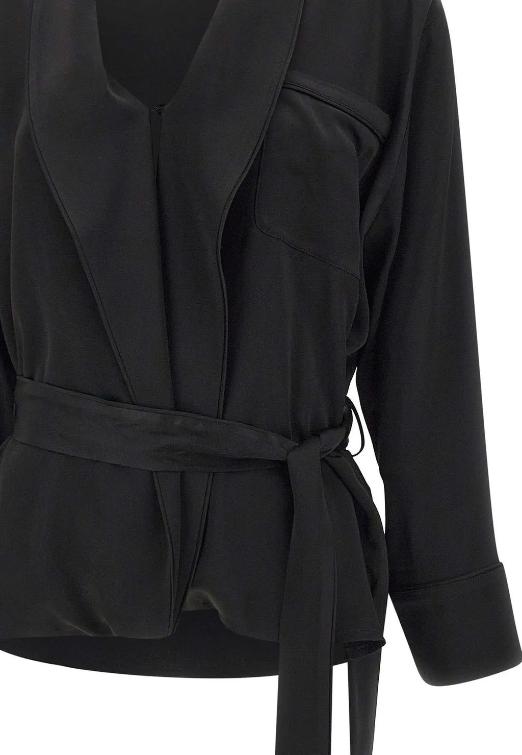 Belted Shawl Collar Jacket
