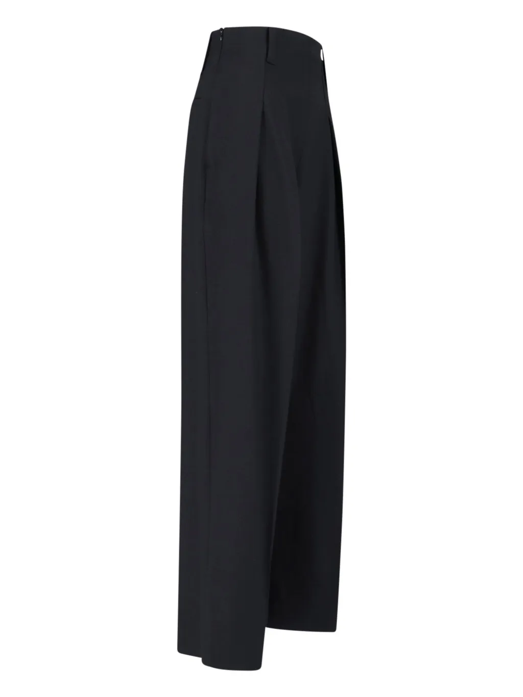 High-Waisted Pleated Trousers