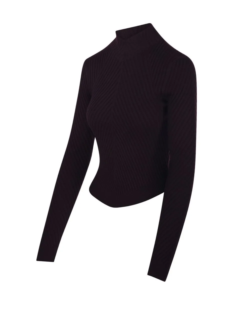Ribbed Mock Neck Top
