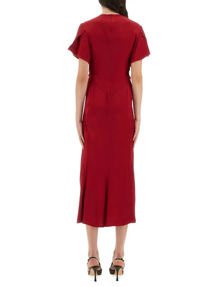 Twisted Waist Midi Dress