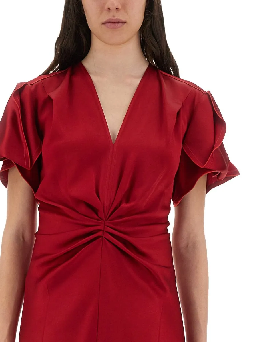 Twisted Waist Midi Dress