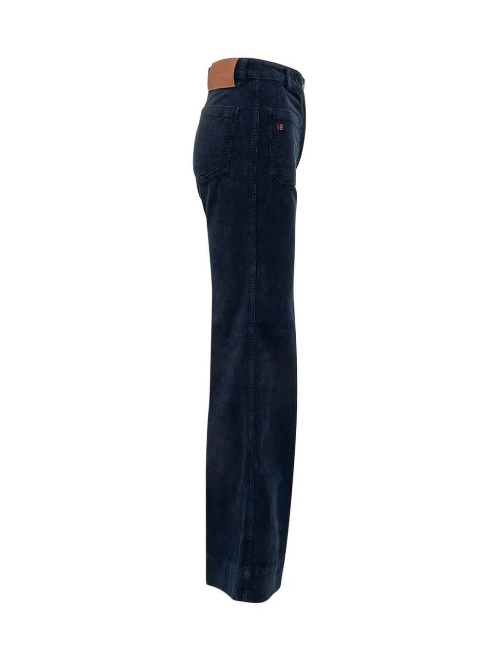 High-Rise Flared Corduroy Trousers