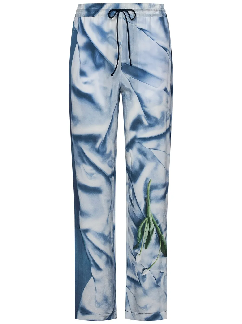 Printed Silk Pajama Pants
