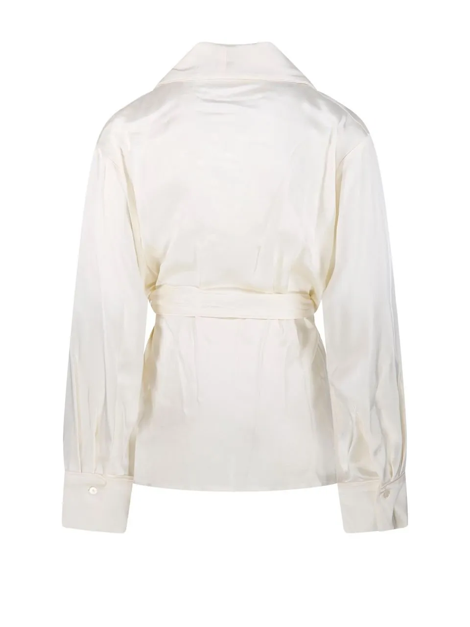 Satin Wrap Blouse