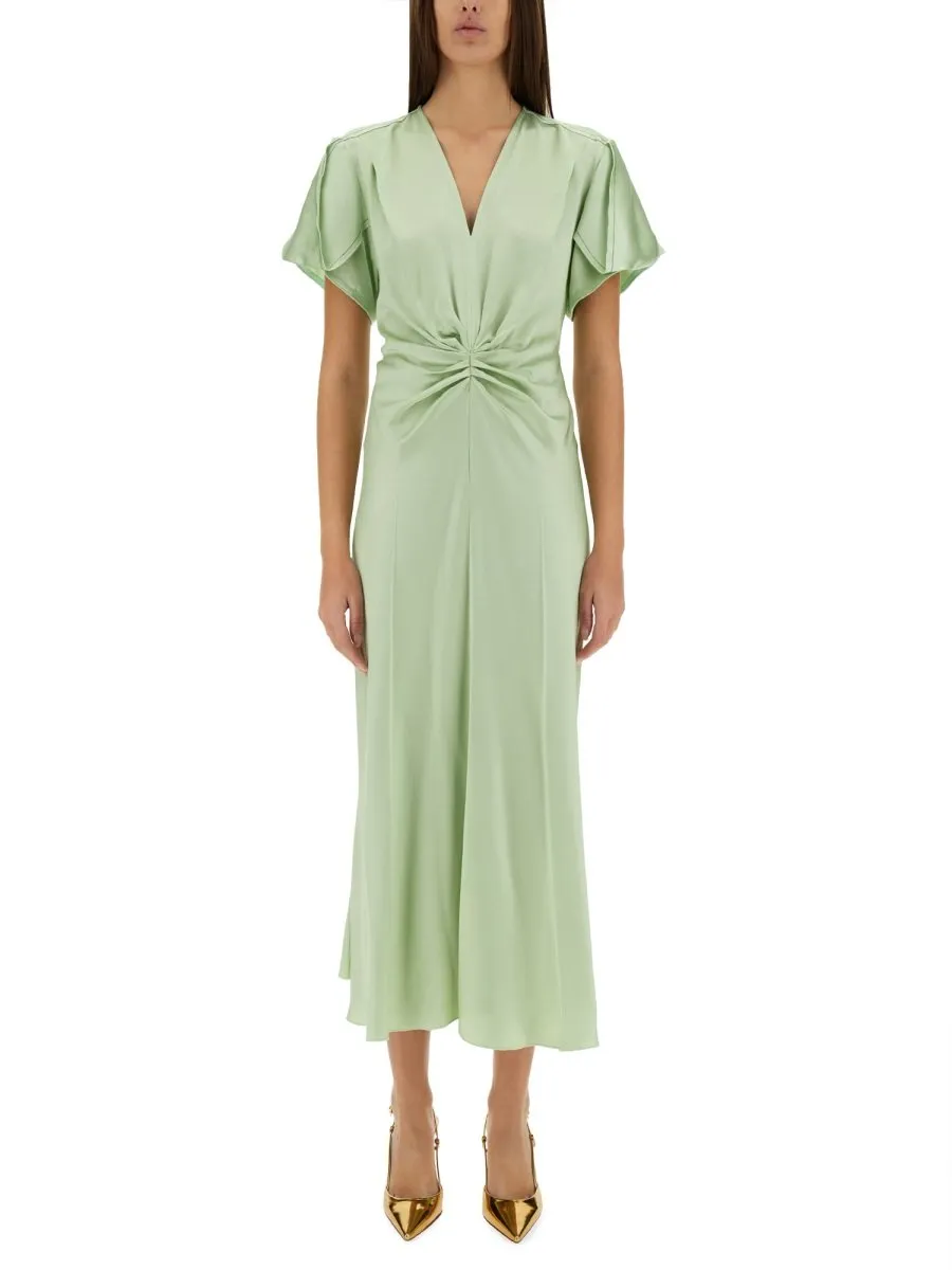 Twisted Waist Midi Dress