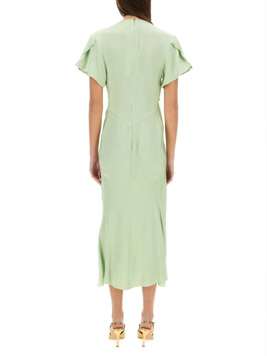 Twisted Waist Midi Dress
