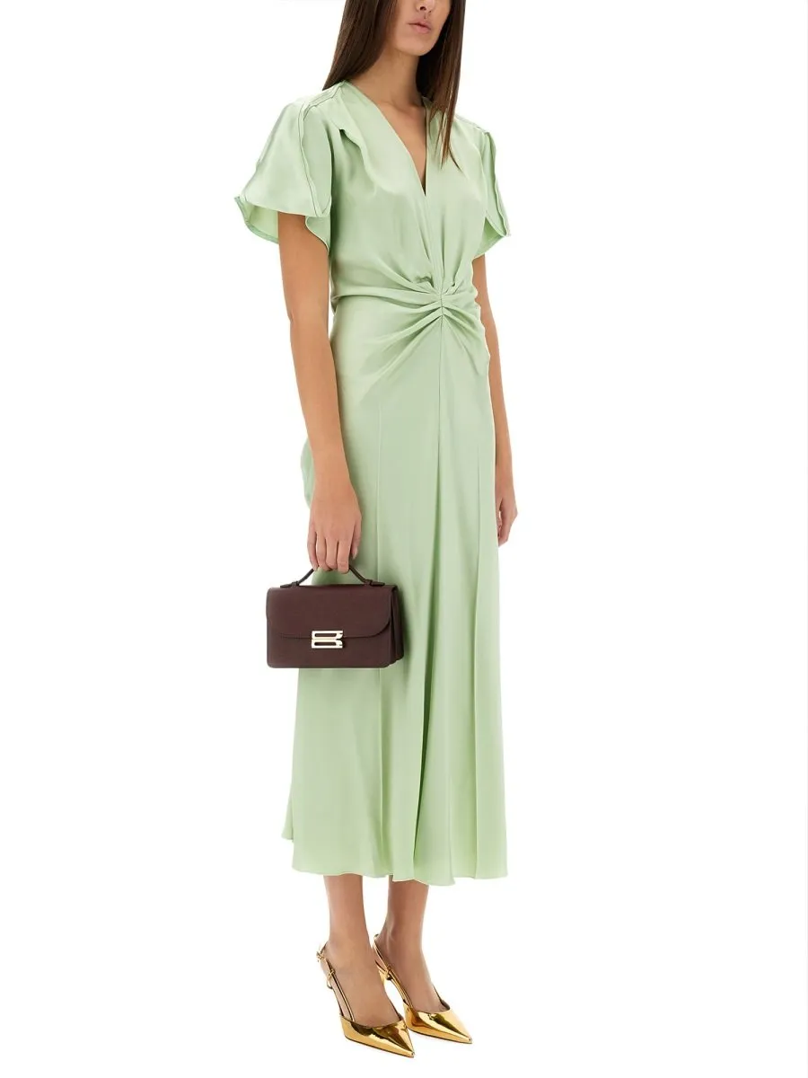 Twisted Waist Midi Dress