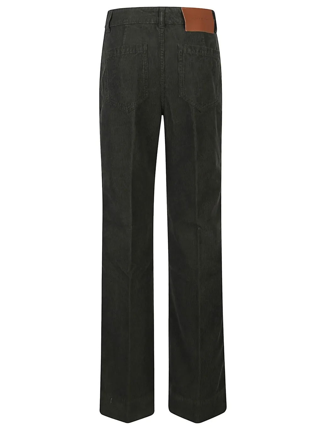 High-Waisted Corduroy Trousers