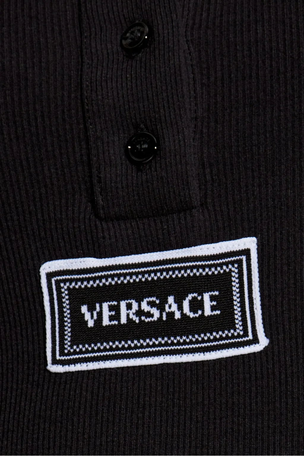 Ribbed T-Shirt With Medusa Plaque