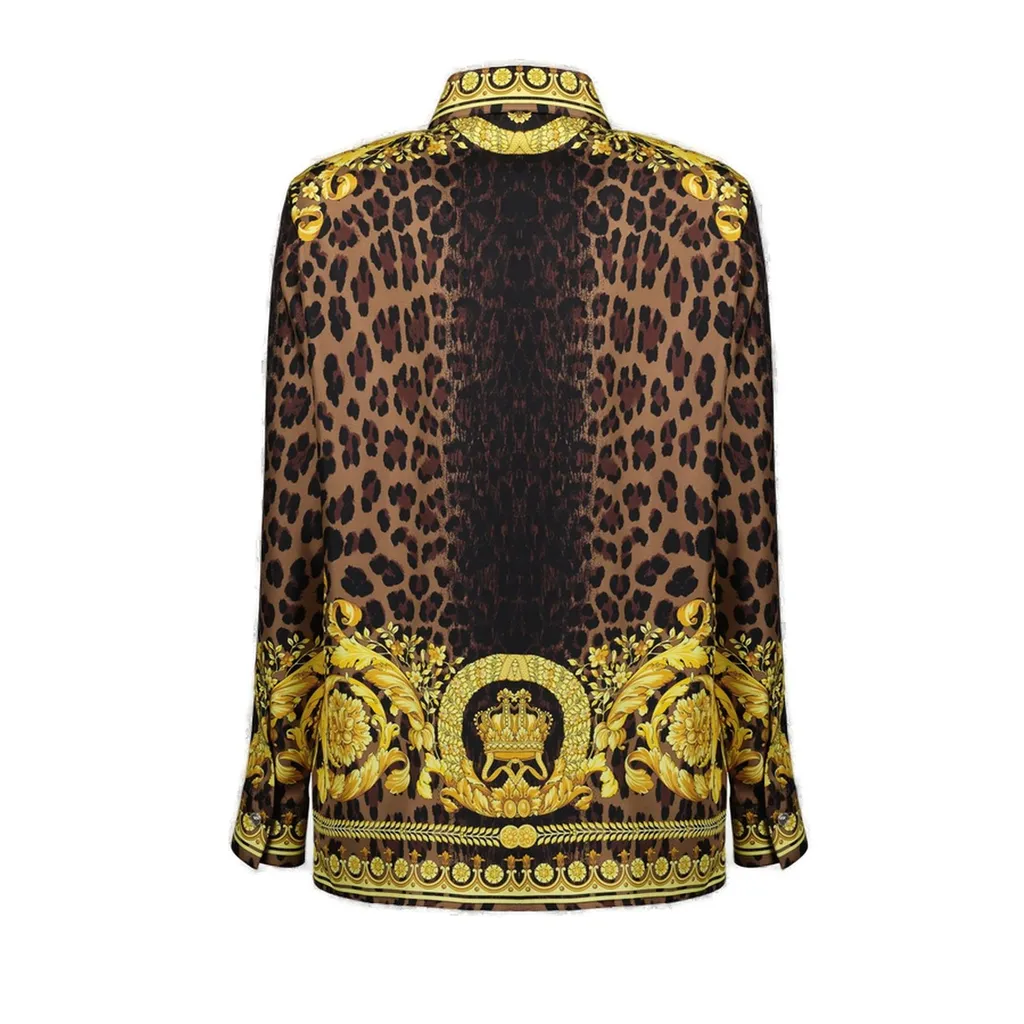 Medusa Print Silk Shirt