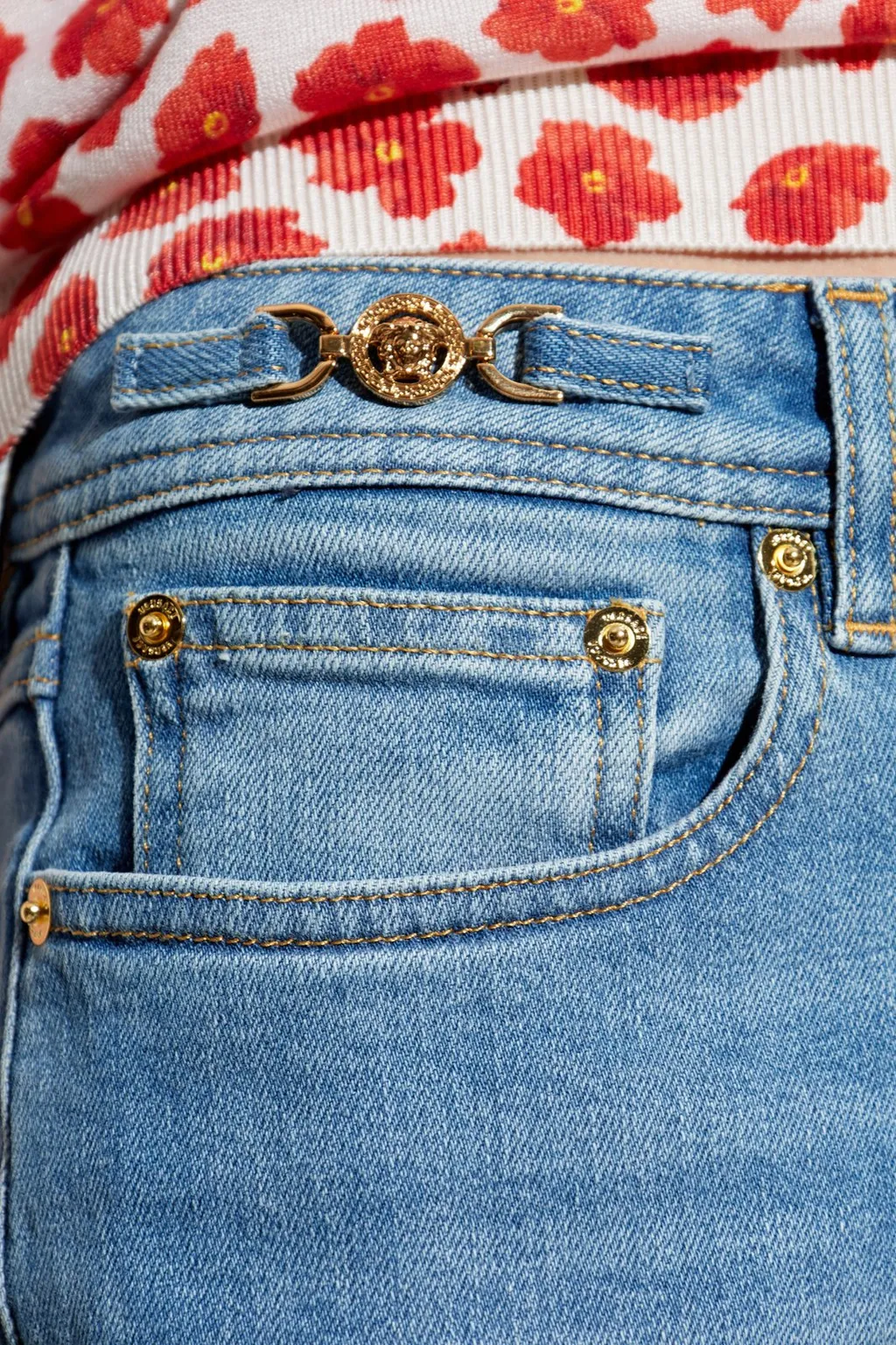 High-Waisted Straight-Leg Jeans