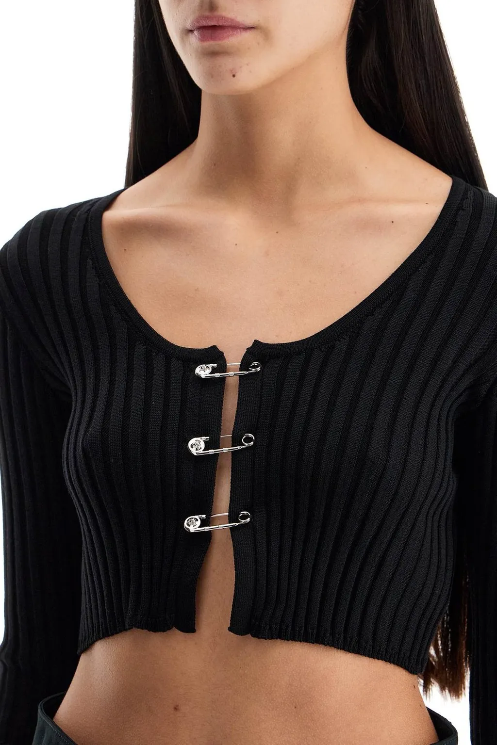 Ribbed Knit Cropped Cardigan