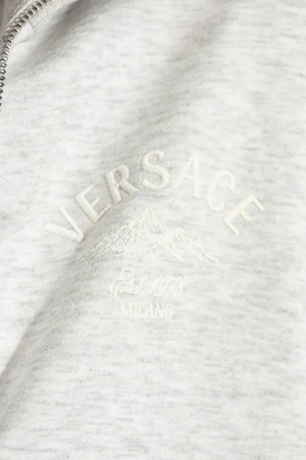 Logo Print Zip-Up Sweatshirt