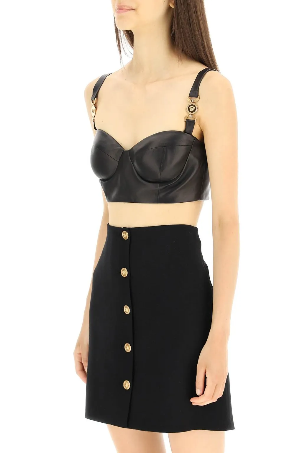 Leather Bustier Top