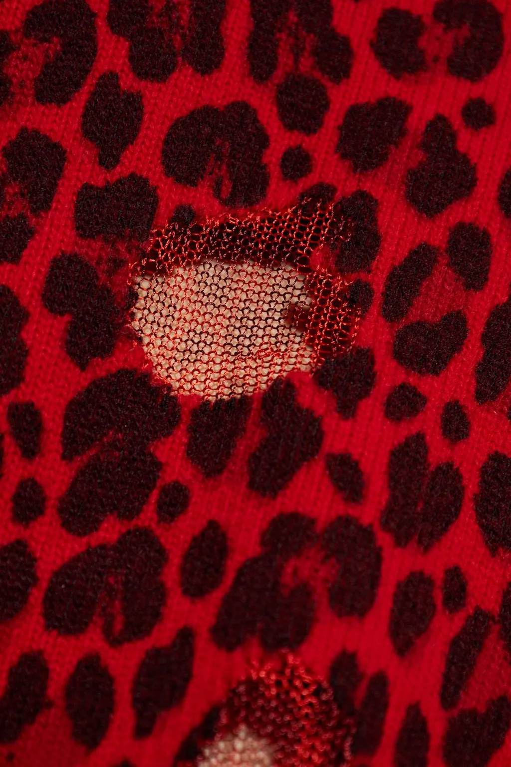 Leopard Print Distressed Sweater