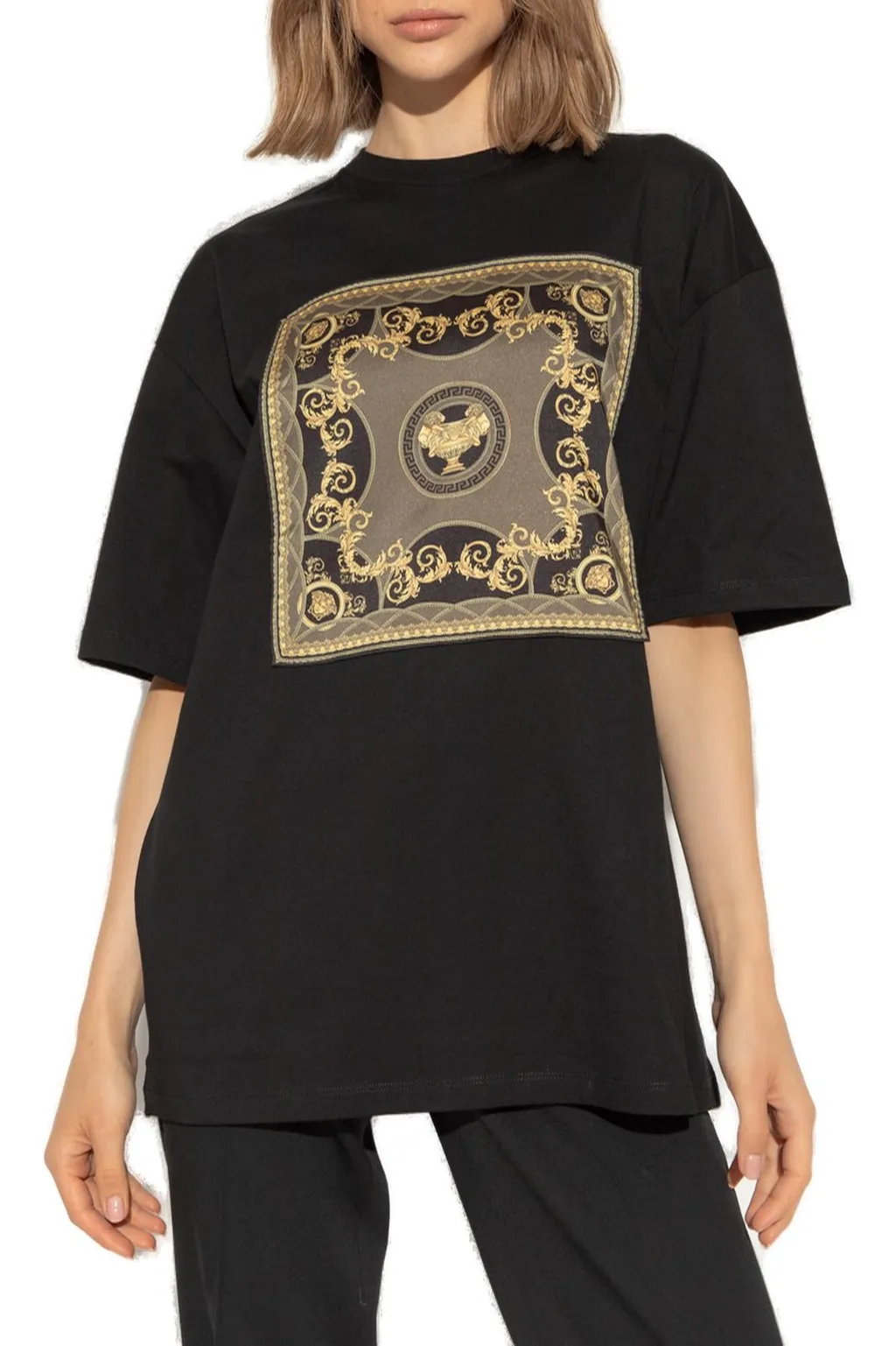 T-Shirt With Barocco Print