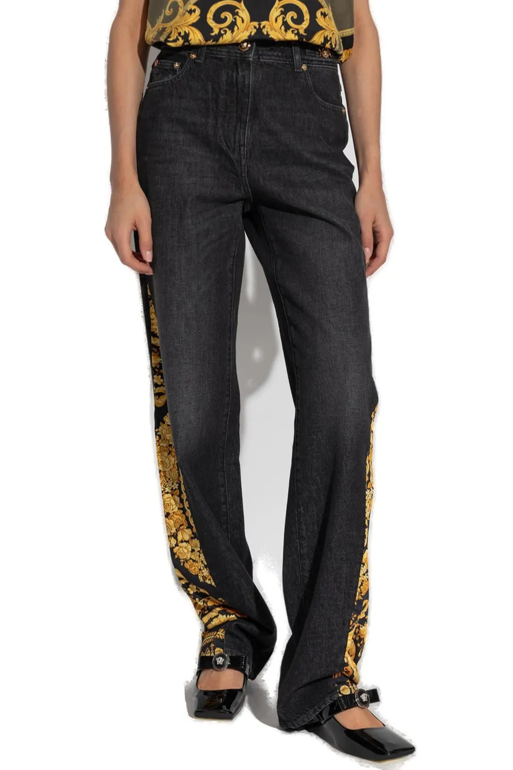 Jeans With Barocco Print