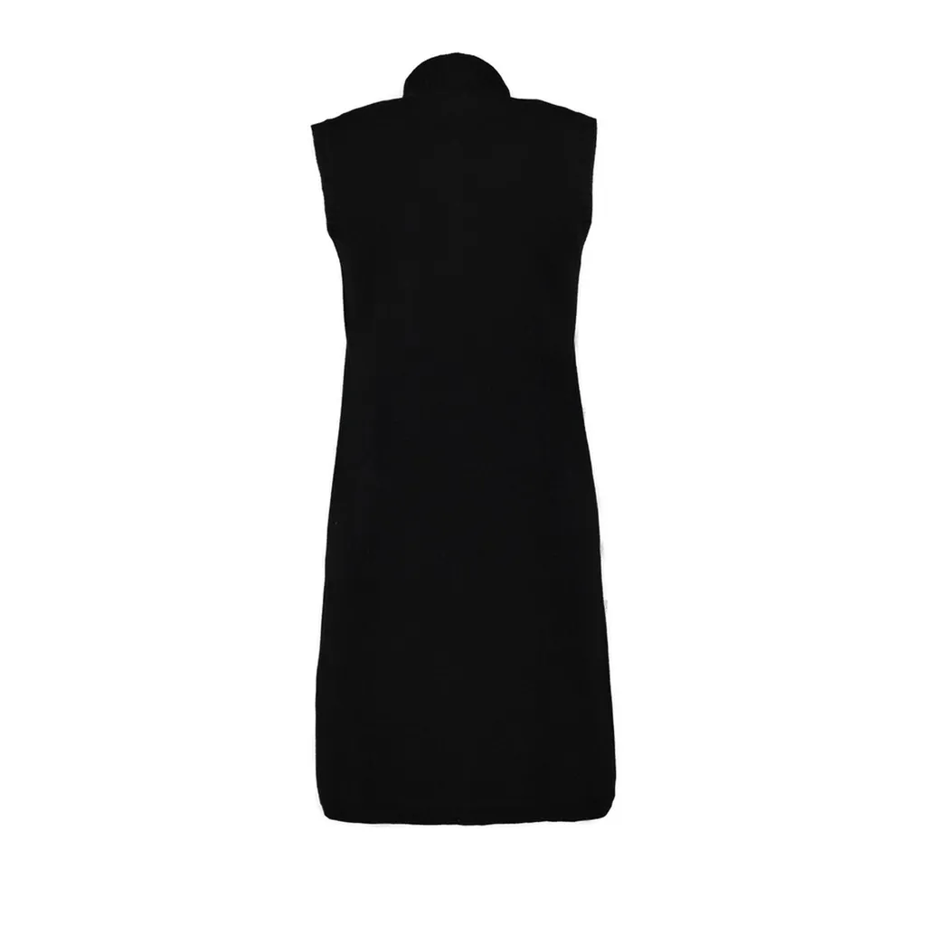 Sleeveless High Neck Dress
