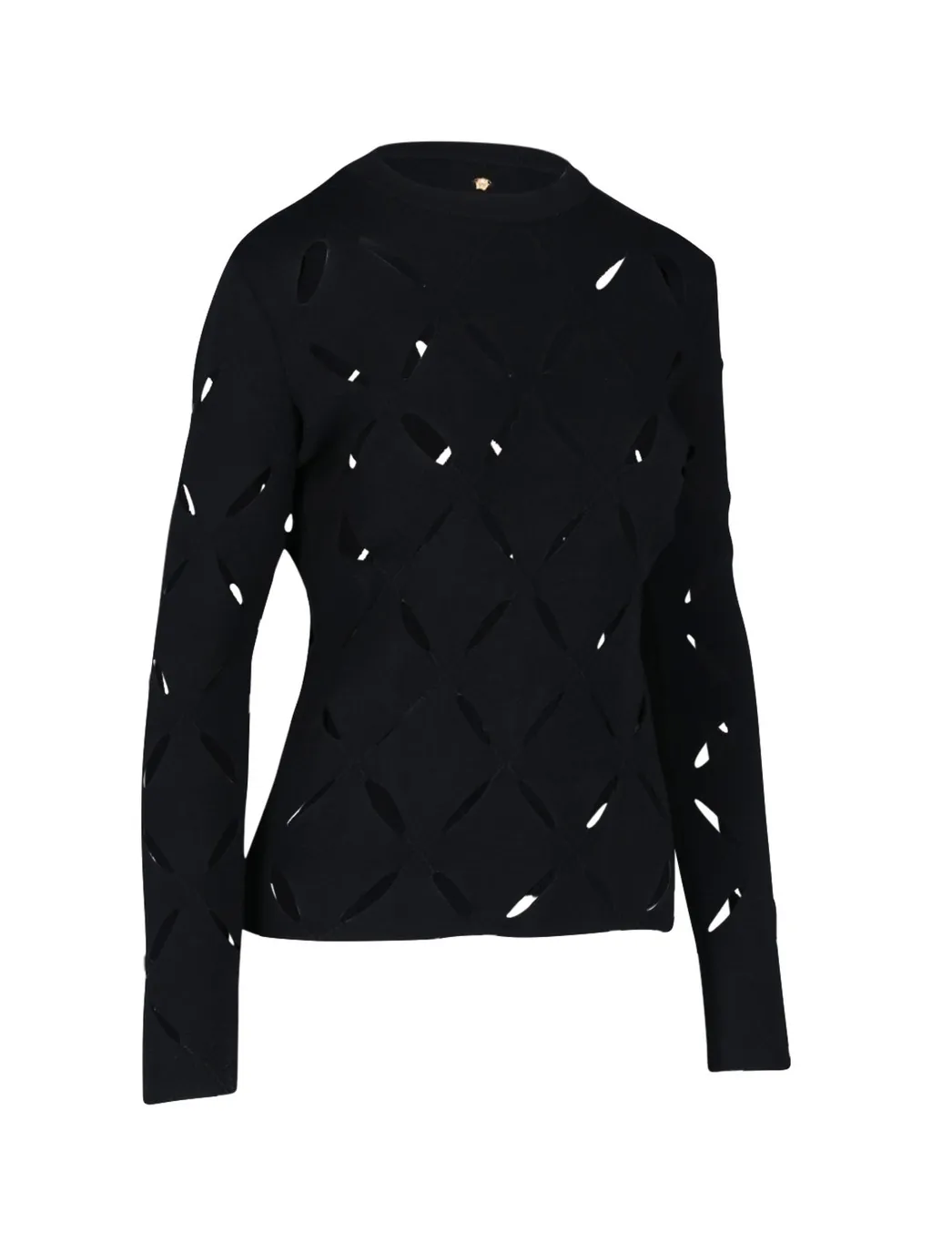 Long-Sleeved Knit Top With Cut-Outs