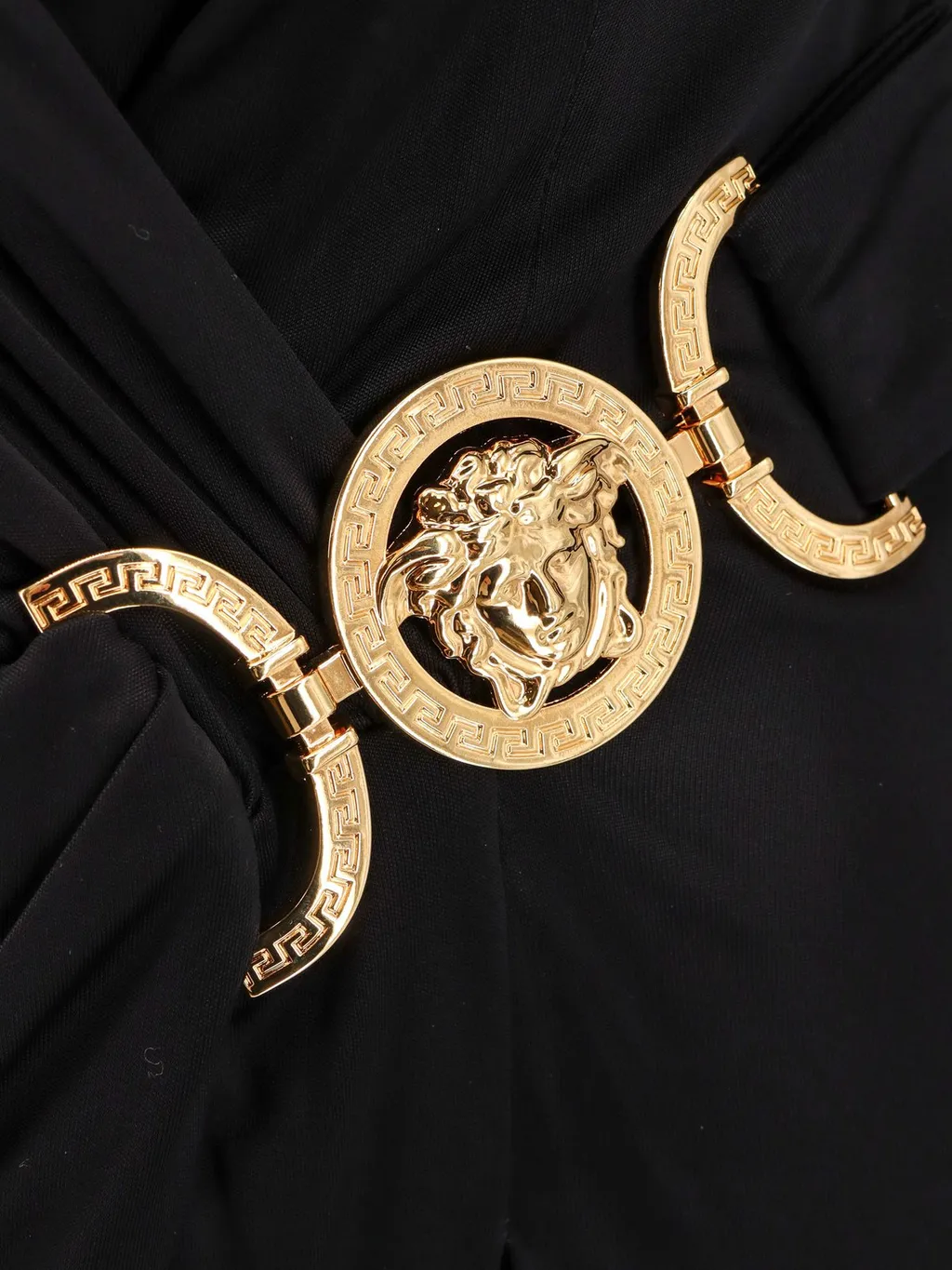 Wrap Dress With Medusa Buckle