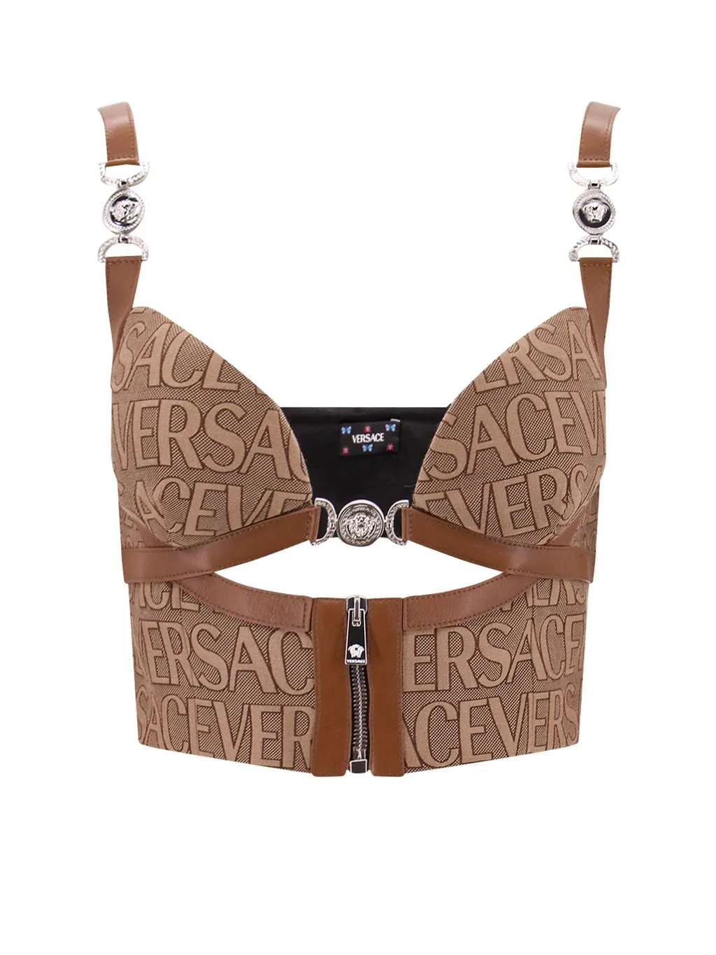 Logo Print Bustier Top