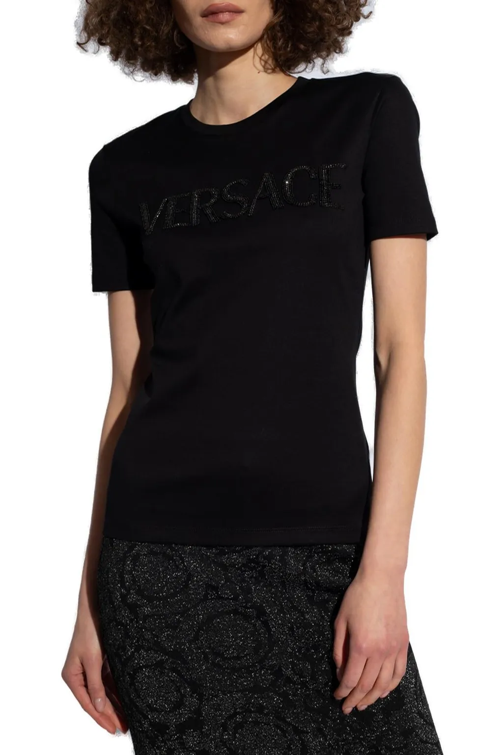 T-Shirt With Medusa Studs