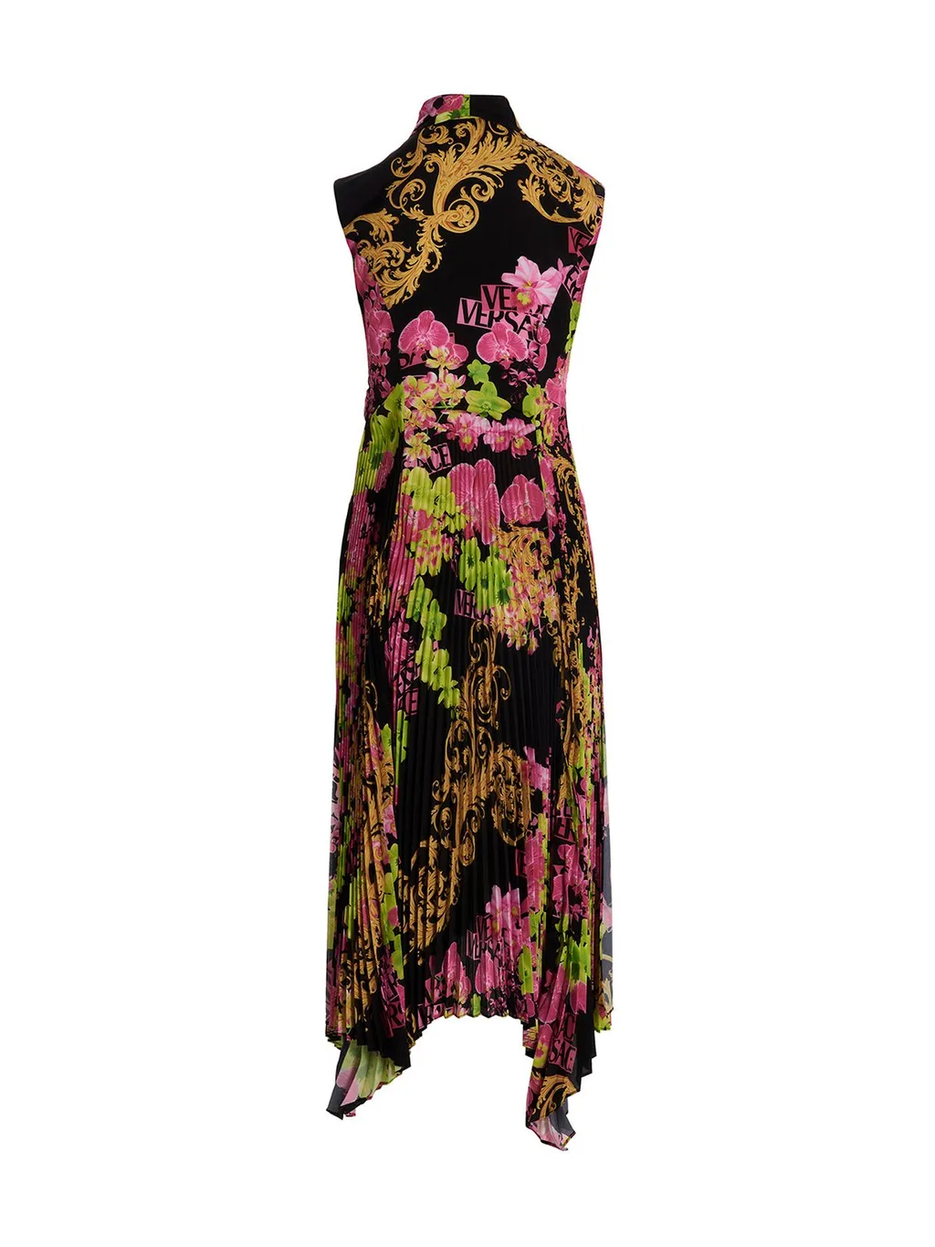 Floral Print Pleated Dress