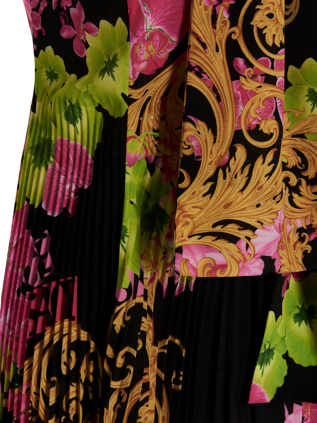Floral Print Pleated Dress